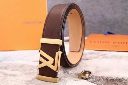 Super Perfect Quality LV Belts(100% Genuine Leather Steel Buckle)-1765