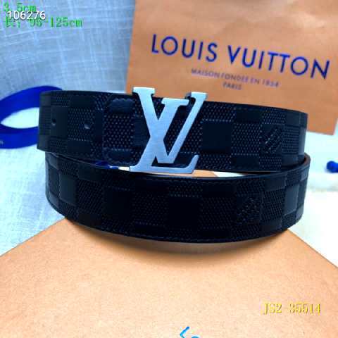 Super Perfect Quality LV Belts(100% Genuine Leather Steel Buckle)-2521