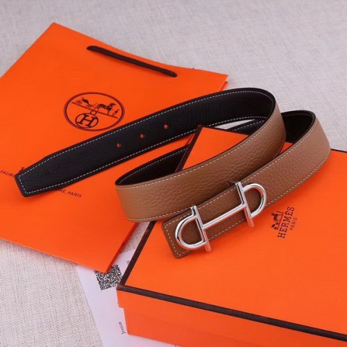 Super Perfect Quality Hermes Belts(100% Genuine Leather,Reversible Steel Buckle)-695