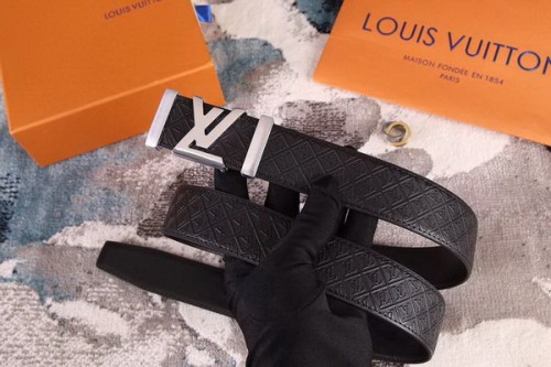 Super Perfect Quality LV Belts(100% Genuine Leather Steel Buckle)-1863