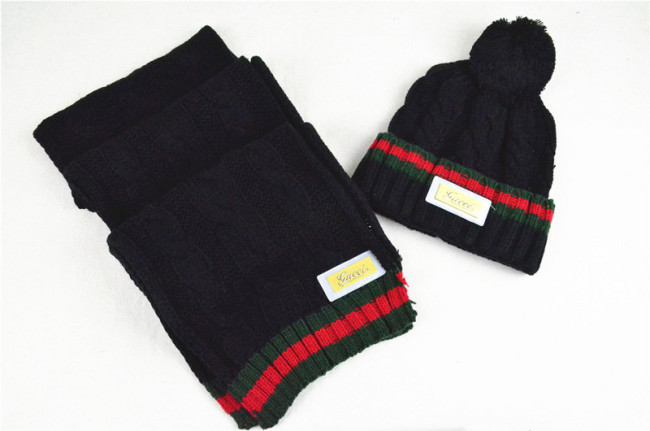 G Wool Cap Scarf AAA-012