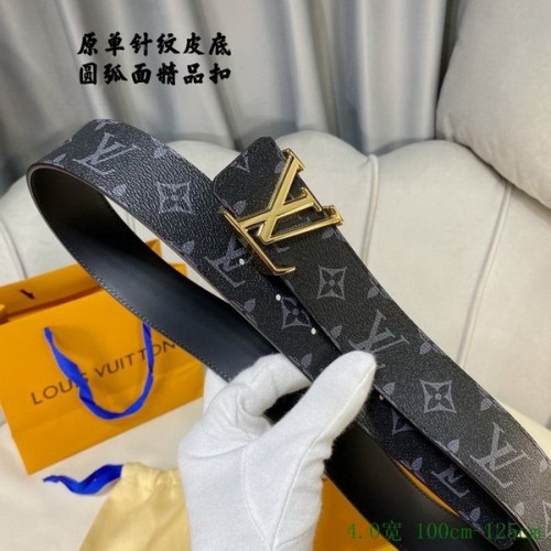 Super Perfect Quality LV Belts(100% Genuine Leather Steel Buckle)-2865