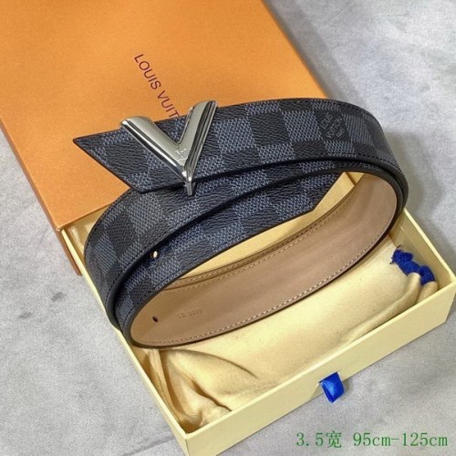 Super Perfect Quality LV Belts(100% Genuine Leather Steel Buckle)-2664