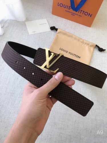 Super Perfect Quality LV Belts(100% Genuine Leather Steel Buckle)-2135