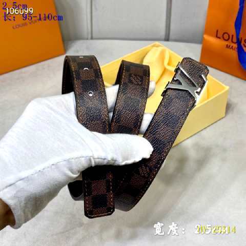 Super Perfect Quality LV Belts(100% Genuine Leather Steel Buckle)-2410