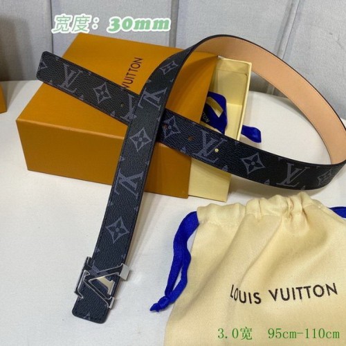 Super Perfect Quality LV Belts(100% Genuine Leather Steel Buckle)-2627