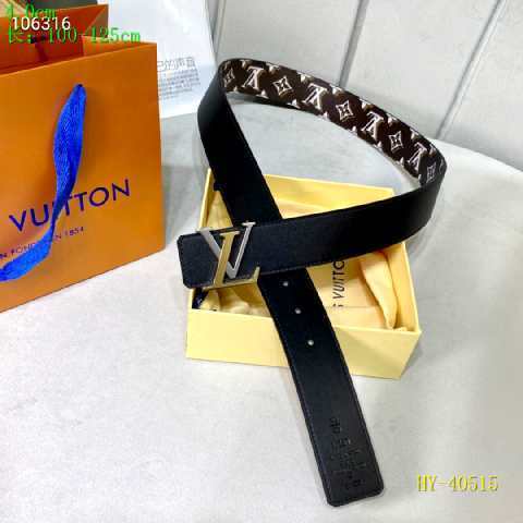 Super Perfect Quality LV Belts(100% Genuine Leather Steel Buckle)-2476