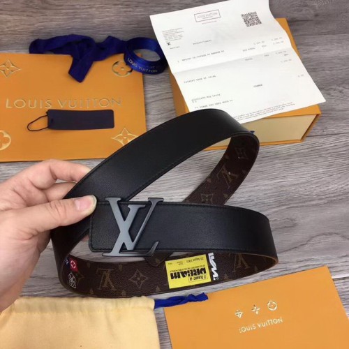 Super Perfect Quality LV Belts(100% Genuine Leather Steel Buckle)-1501