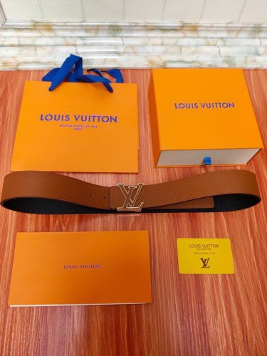 Super Perfect Quality LV Belts(100% Genuine Leather Steel Buckle)-1421