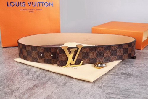 Super Perfect Quality LV Belts(100% Genuine Leather Steel Buckle)-1763
