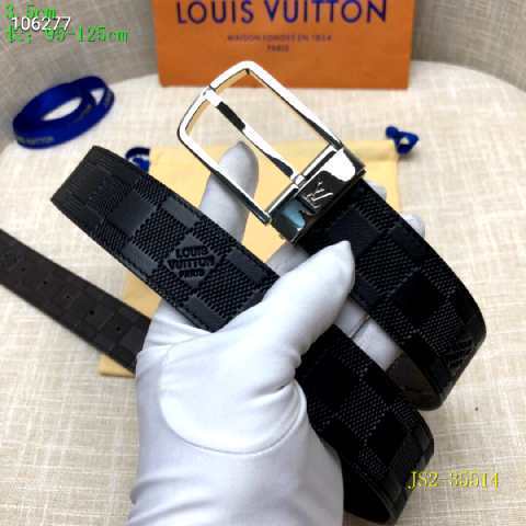 Super Perfect Quality LV Belts(100% Genuine Leather Steel Buckle)-2522