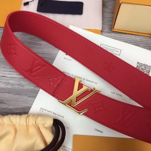 Super Perfect Quality LV Belts(100% Genuine Leather Steel Buckle)-1584