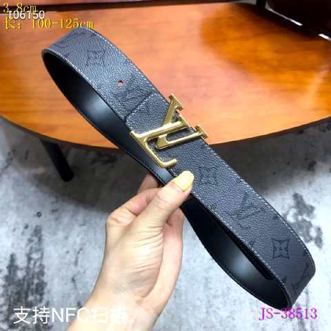 Super Perfect Quality LV Belts(100% Genuine Leather Steel Buckle)-2350