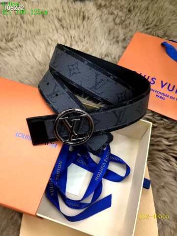 Super Perfect Quality LV Belts(100% Genuine Leather Steel Buckle)-2550