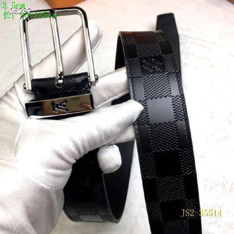 Super Perfect Quality LV Belts(100% Genuine Leather Steel Buckle)-2536