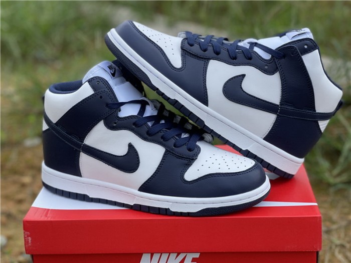 Authentic Nike Dunk High Midnight Navy