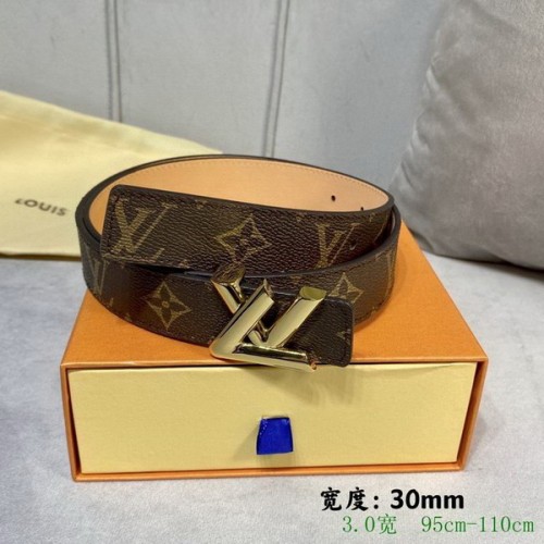 Super Perfect Quality LV Belts(100% Genuine Leather Steel Buckle)-2595