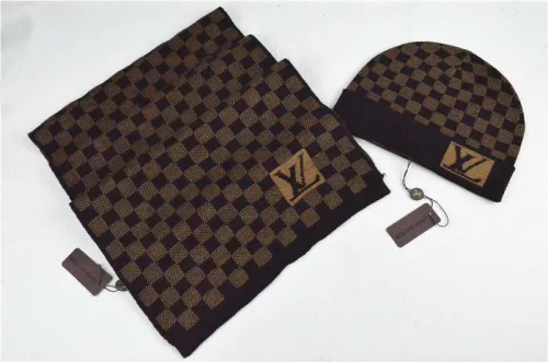 LV Wool Cap Scarf AAA-034