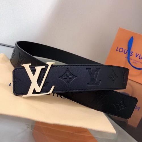 Super Perfect Quality LV Belts(100% Genuine Leather Steel Buckle)-2091