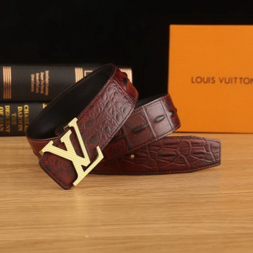 Super Perfect Quality LV Belts(100% Genuine Leather Steel Buckle)-2228
