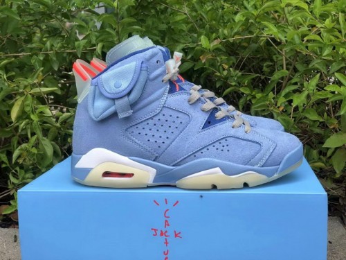 Authentic Travis Scott x Air Jordan 6 UNC