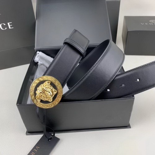 Super Perfect Quality Versace Belts(100% Genuine Leather,Steel Buckle)-289