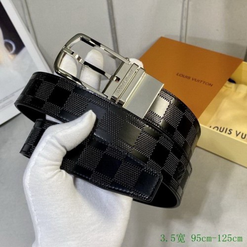 Super Perfect Quality LV Belts(100% Genuine Leather Steel Buckle)-2709
