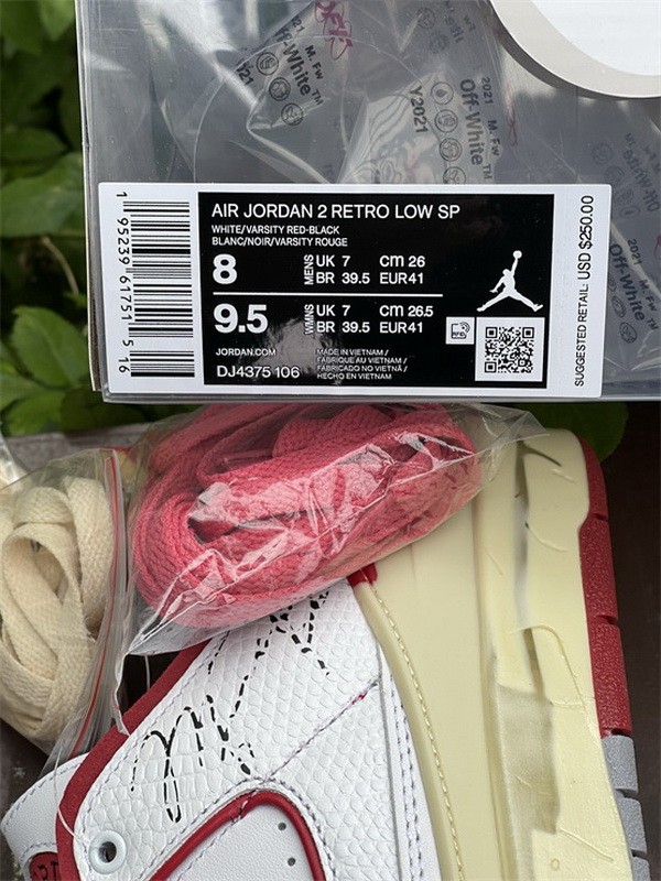 Authentic OFF-WHITE x Air Jordan 2 Low SP White ( with correct boxes)