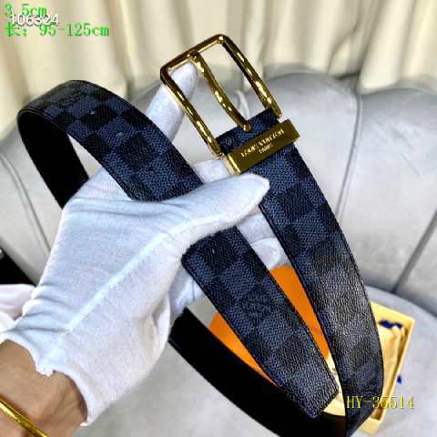 Super Perfect Quality LV Belts(100% Genuine Leather Steel Buckle)-2380