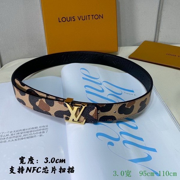 Super Perfect Quality LV Belts(100% Genuine Leather Steel Buckle)-2639