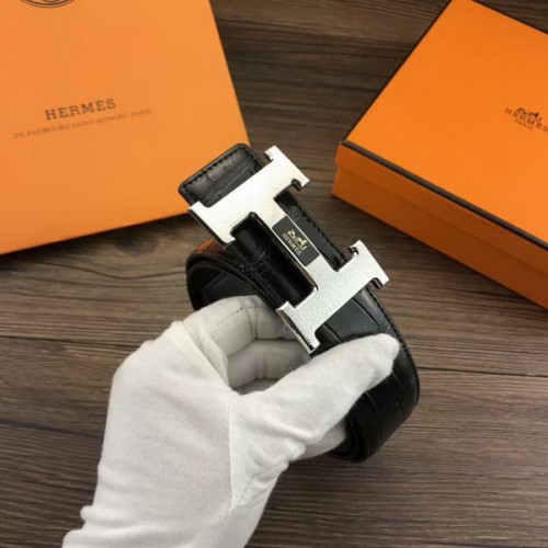Super Perfect Quality Hermes Belts(100% Genuine Leather,Reversible Steel Buckle)-268