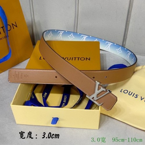 Super Perfect Quality LV Belts(100% Genuine Leather Steel Buckle)-2597