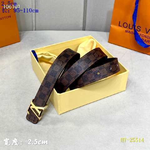 Super Perfect Quality LV Belts(100% Genuine Leather Steel Buckle)-2408