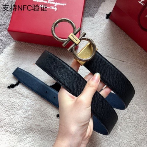 Super Perfect Quality Ferragamo Belts(100% Genuine Leather,steel Buckle)-1095