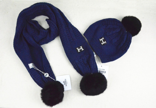 Hermes Wool Cap Scarf AAA-011