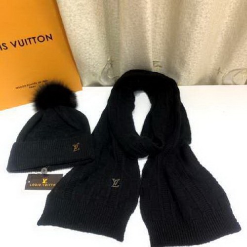 LV Wool Cap Scarf AAA-094