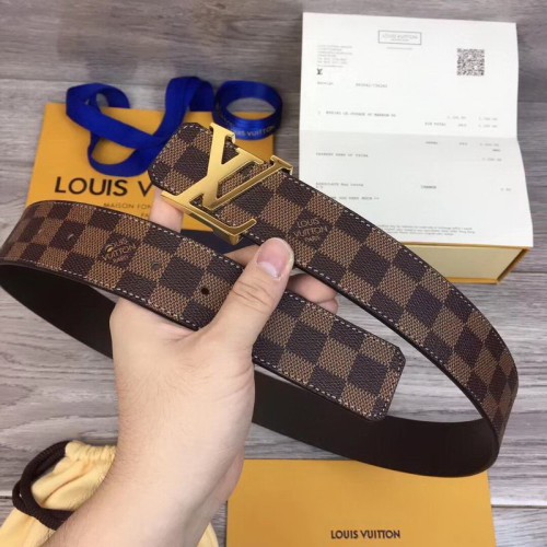 Super Perfect Quality LV Belts(100% Genuine Leather Steel Buckle)-1559