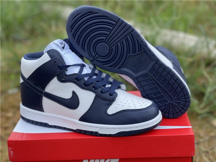 Authentic Nike Dunk High Midnight Navy