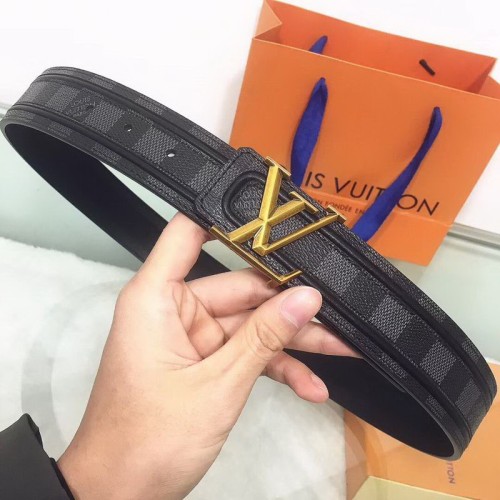 Super Perfect Quality LV Belts(100% Genuine Leather Steel Buckle)-1304