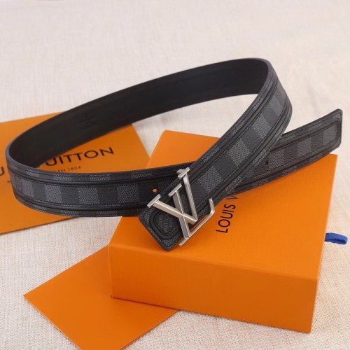 Super Perfect Quality LV Belts(100% Genuine Leather Steel Buckle)-1483
