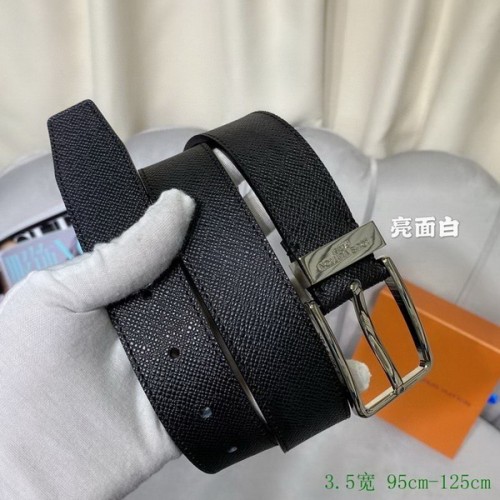 Super Perfect Quality LV Belts(100% Genuine Leather Steel Buckle)-2722