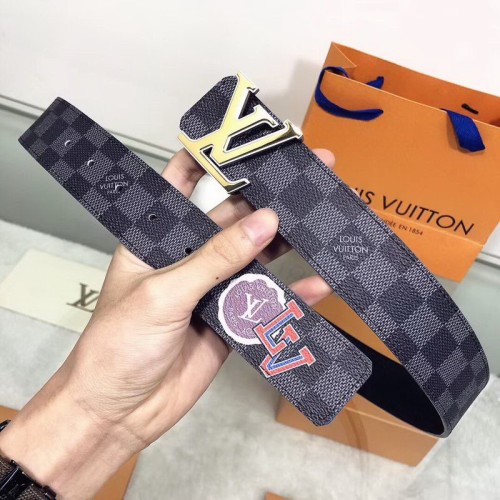 Super Perfect Quality LV Belts(100% Genuine Leather Steel Buckle)-1147