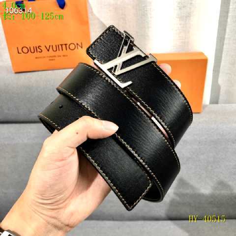 Super Perfect Quality LV Belts(100% Genuine Leather Steel Buckle)-2472