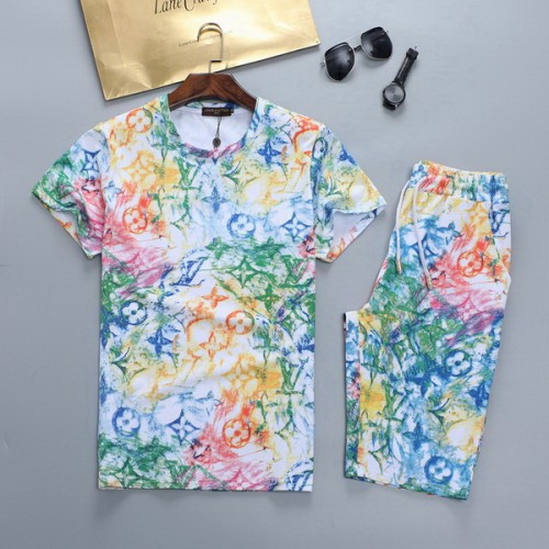 LV short sleeve men suit-083(M-XXXL)