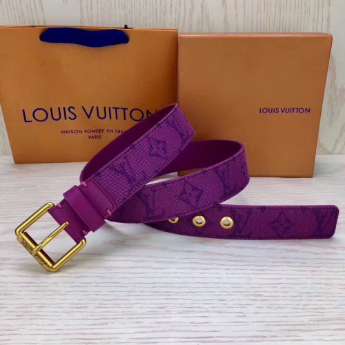 Super Perfect Quality LV Belts(100% Genuine Leather Steel Buckle)-1226