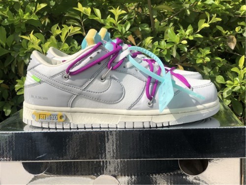 Authentic Off-White x Nike Dunk Low Beige Grey