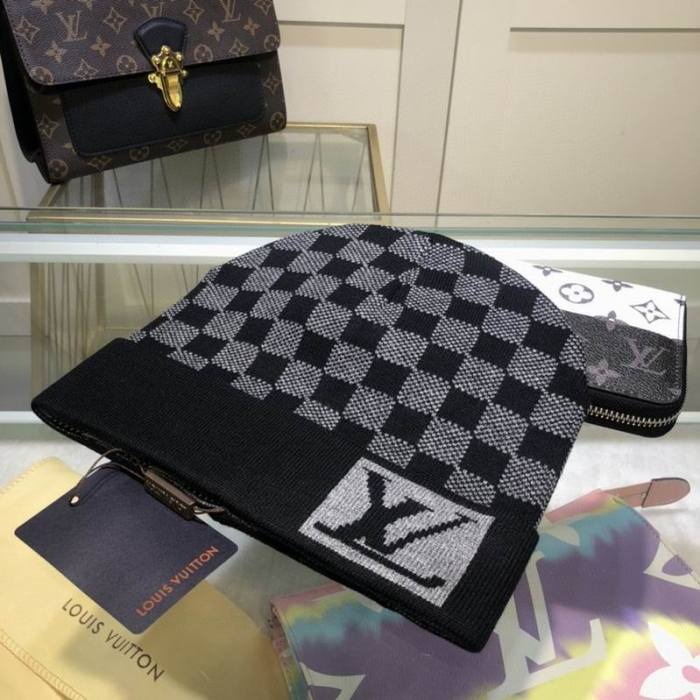 LV Wool Cap Scarf AAA-133