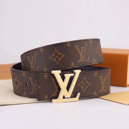 Super Perfect Quality LV Belts(100% Genuine Leather Steel Buckle)-1344