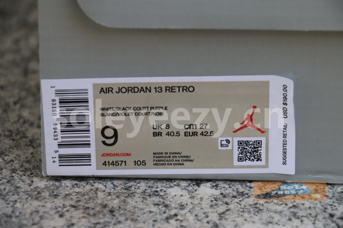 Authentic Air Jordan 13 “Lakers Rivals”