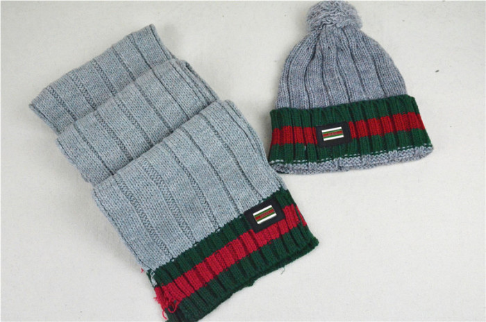 G Wool Cap Scarf AAA-033